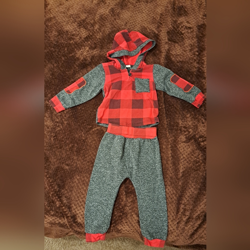 Boys Plaid Jumpsuit